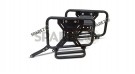 For Royal Enfield Bear 650 Canvas and Leather Pannier Bags With Saddle Stays - SPAREZO